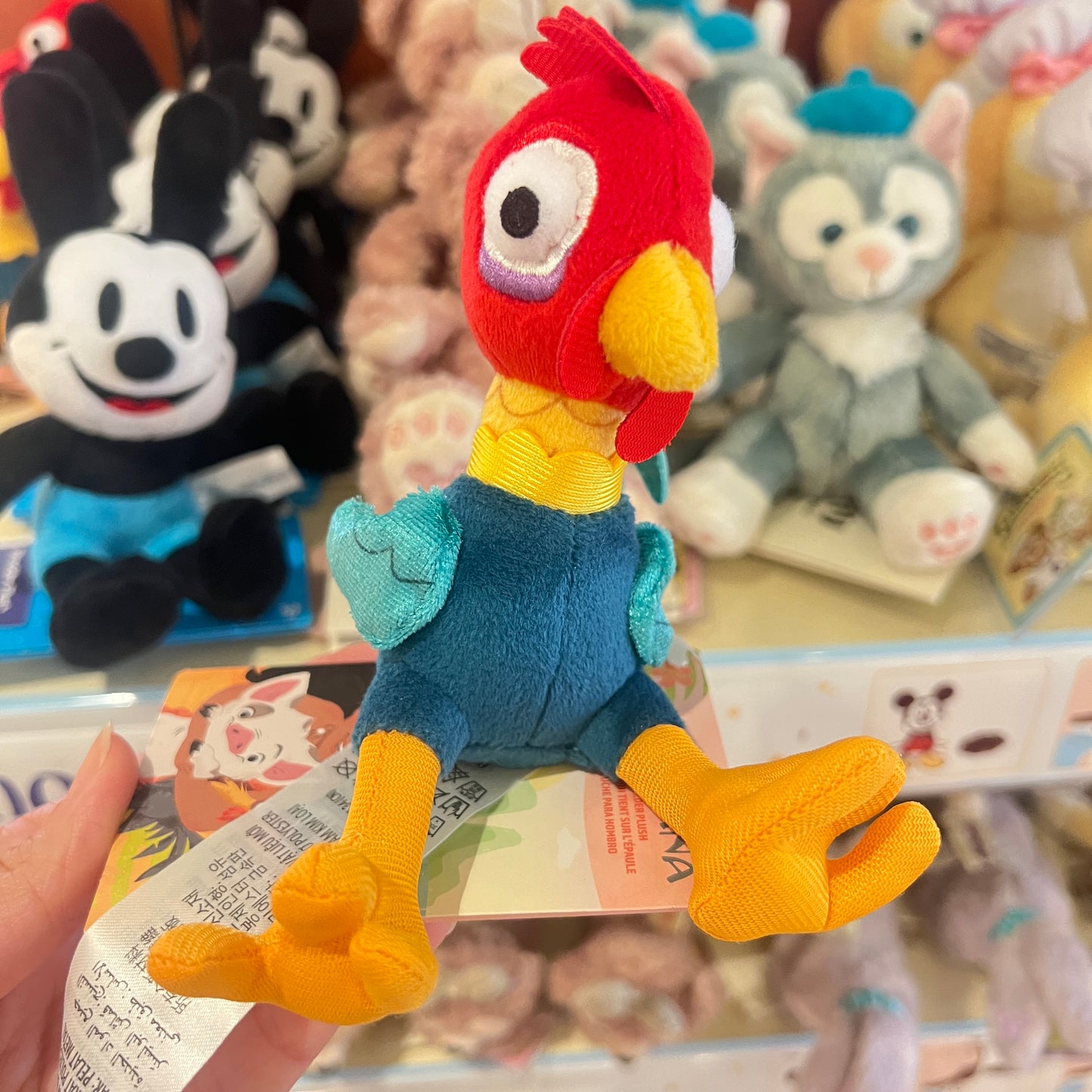 HKDL - Moana Hei Hei Chicken Magnetic Shoulder Plush【Ready Stock】