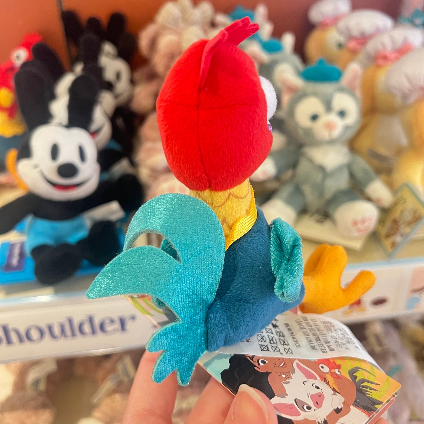 HKDL - Moana Hei Hei Chicken Magnetic Shoulder Plush【Ready Stock】