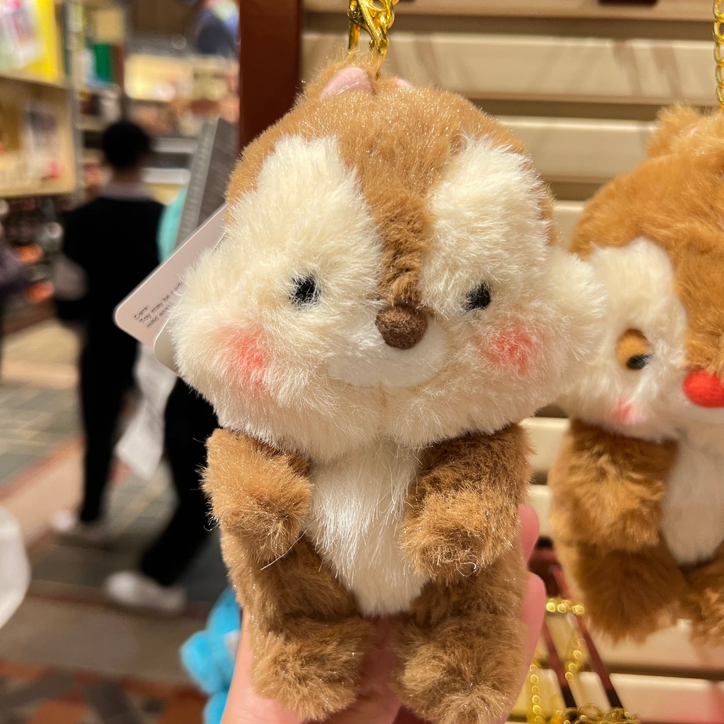 HKDL - Chip Fluffy Plush Keychain【Ready Stock】