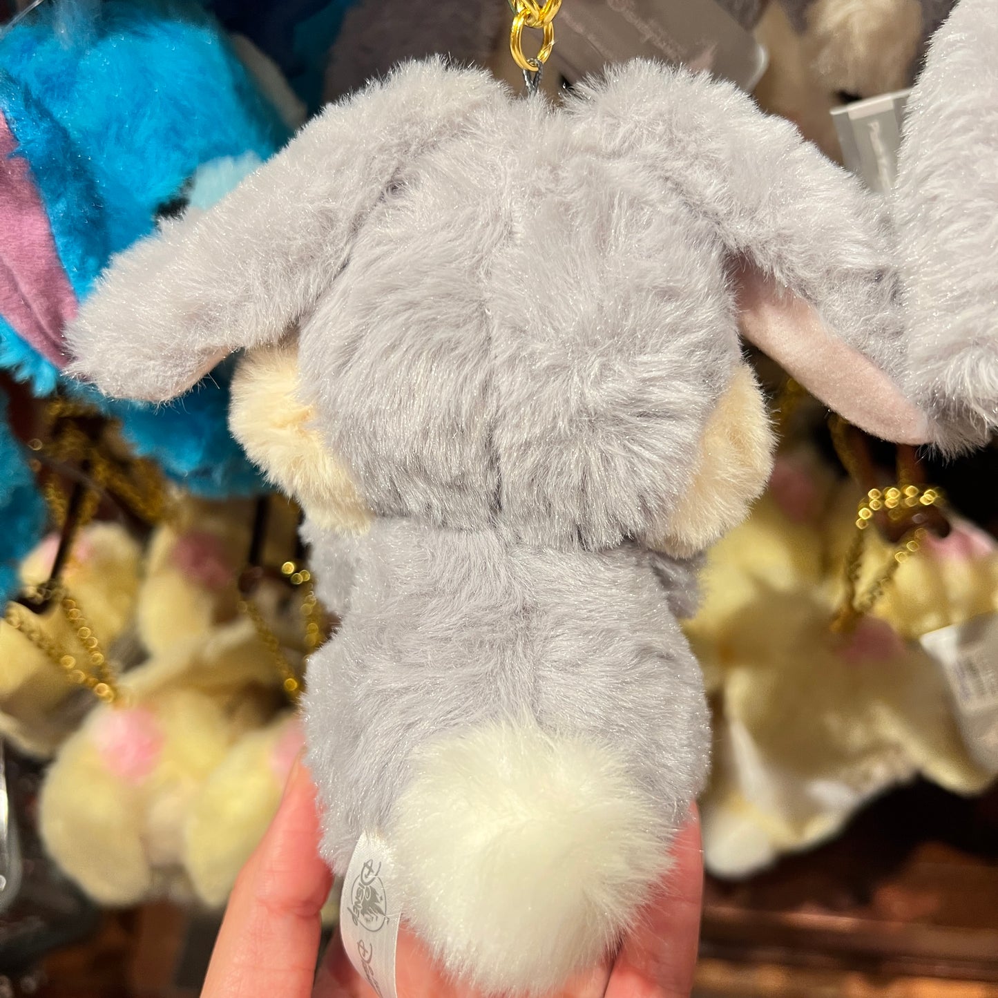 HKDL - Thumper Fluffy Plush Keychain, PASTEL BUNNIES "Bambi"【Ready Stock】
