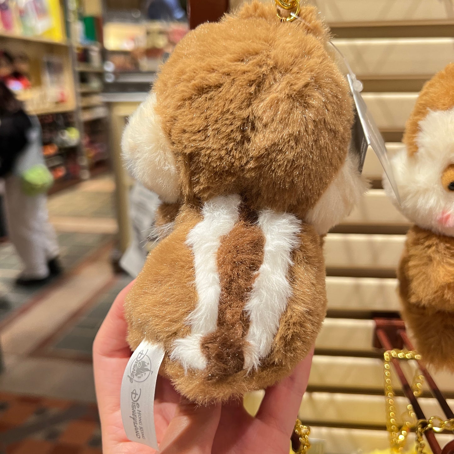 HKDL - Chip Fluffy Plush Keychain【Ready Stock】