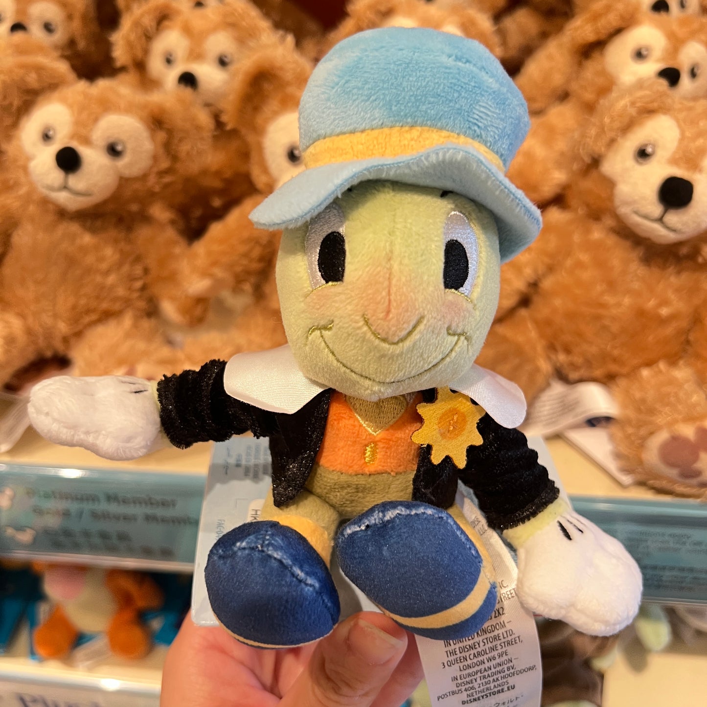 HKDL - Jiminy Cricket Magnetic Shoulder Pal Plush【Ready Stock】