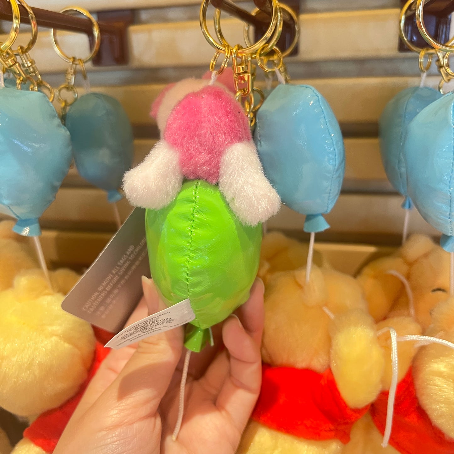 HKDL - Piglet Plush Keychain (Pooh Balloon Collection)【Ready Stock】