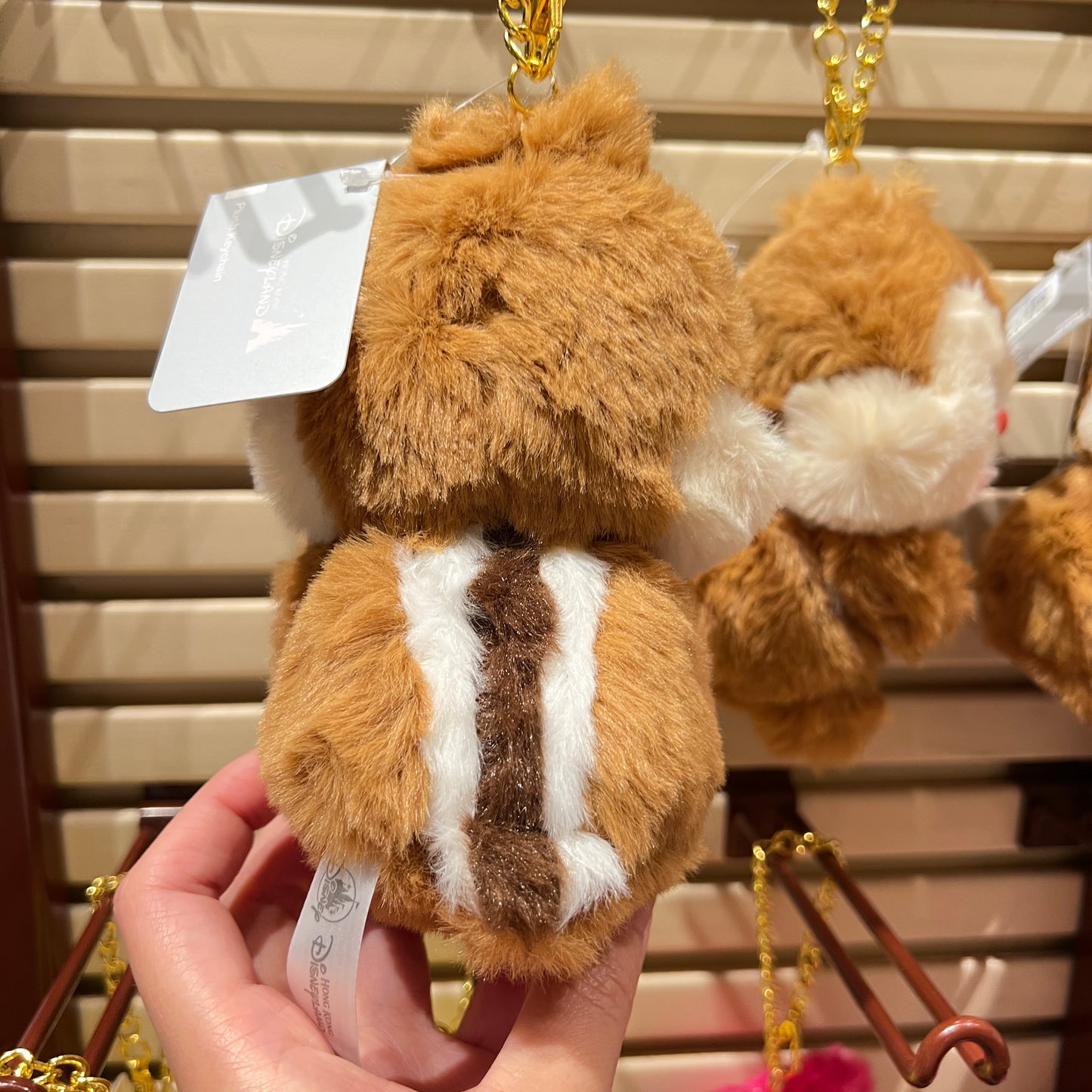 HKDL - Dale Fluffy Plush Keychain【Ready Stock】