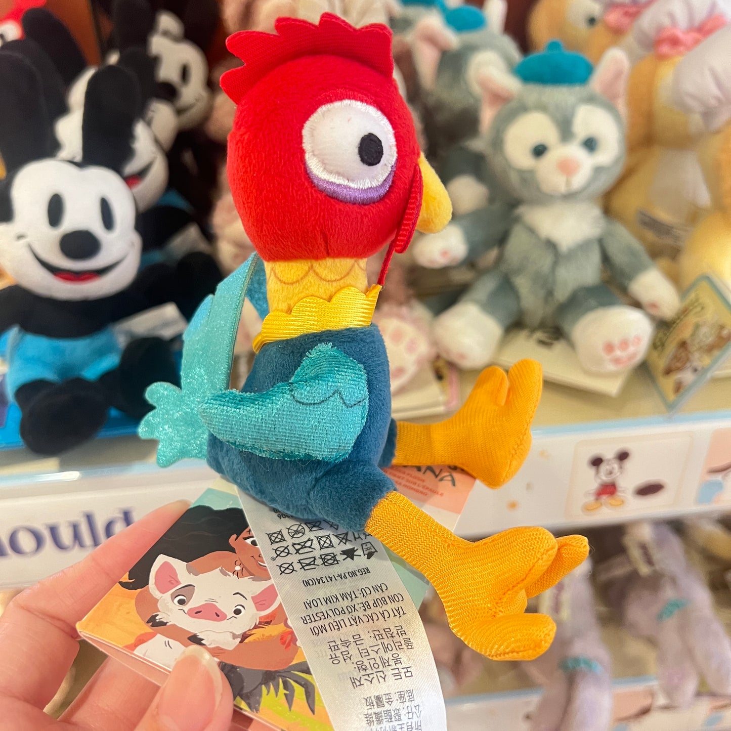 HKDL - Moana Hei Hei Chicken Magnetic Shoulder Plush【Ready Stock】