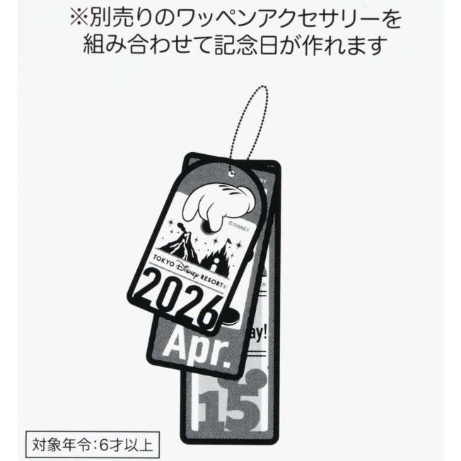 "Pre-Order" TDR - Mickey Mouse 13, Embroidered Patch Accessories Keychain 2026