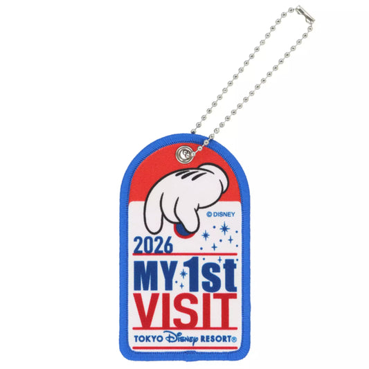 "Pre-Order" TDR - Mickey Mouse MY 1st VISIT, Embroidered Patch Accessories Keychain 2026