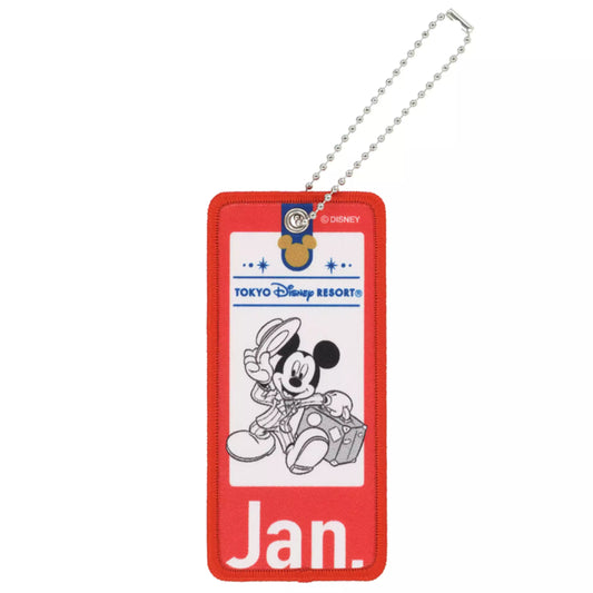 "Pre-Order" TDR - Mickey Mouse Jan, Embroidered Patch Accessories Keychain 2026
