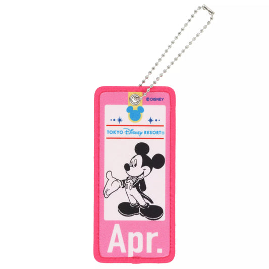 "Pre-Order" TDR - Mickey Mouse Apr, Embroidered Patch Accessories Keychain 2026