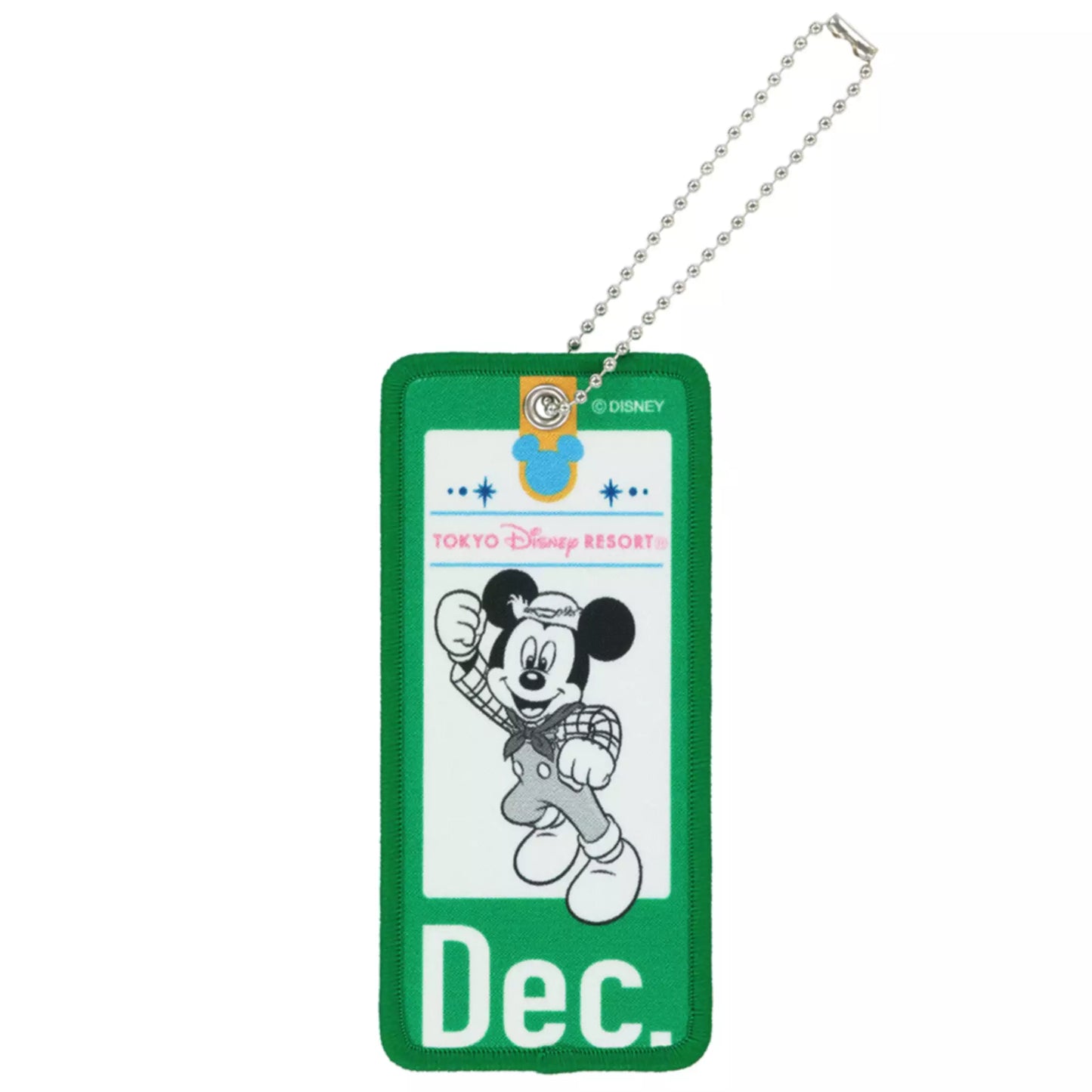 "Pre-Order" TDR - Mickey Mouse Dec, Embroidered Patch Accessories Keychain 2026