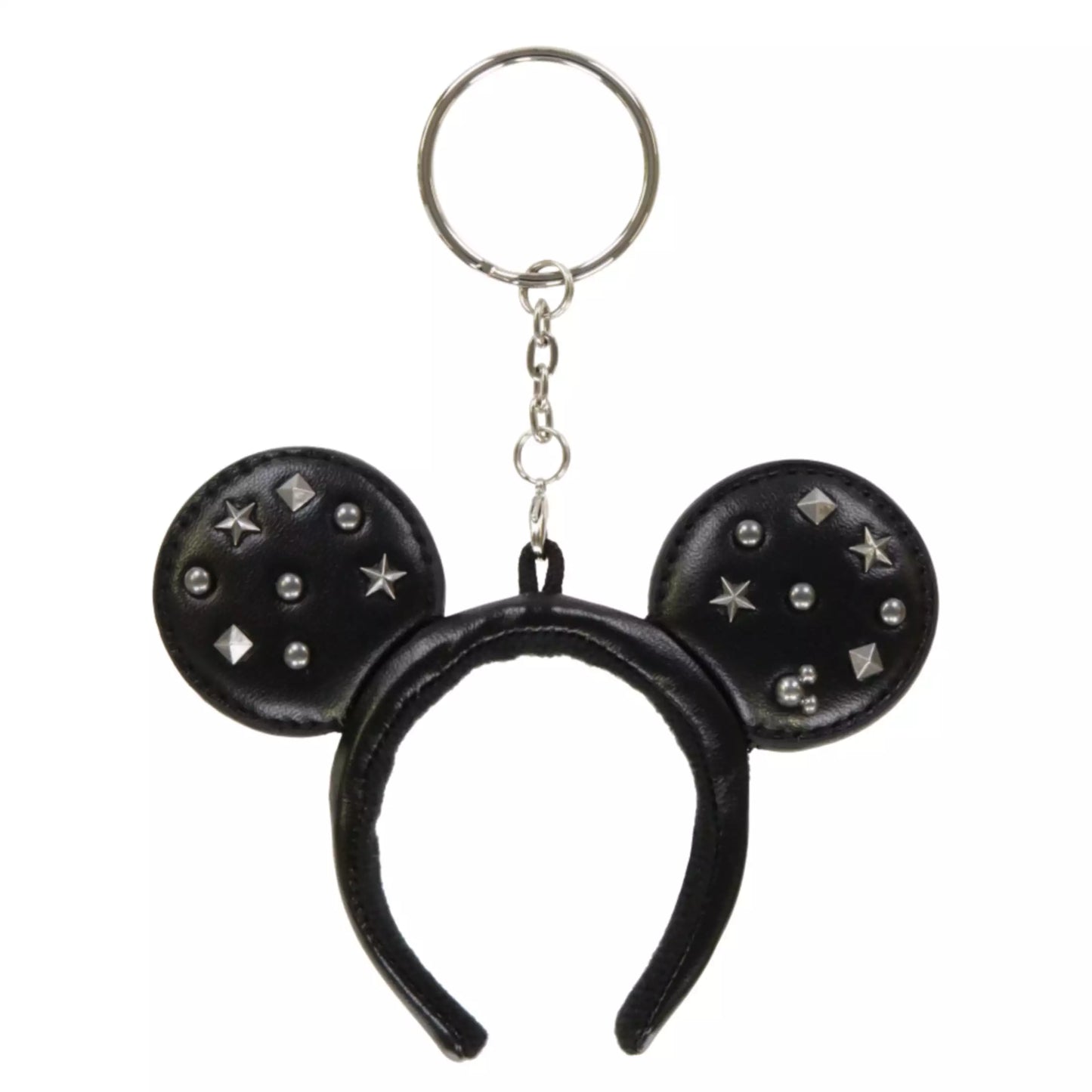 "Pre-Order" TDR - Mickey Mouse Ears Headband Keychain - Black Studs Leather