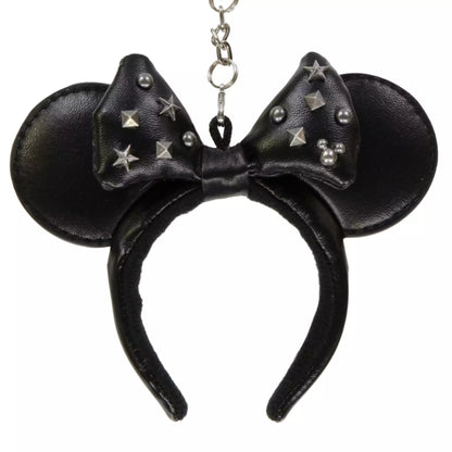 "Pre-Order" TDR - Minnie Mouse Ears Headband Keychain - Black Studs Leather