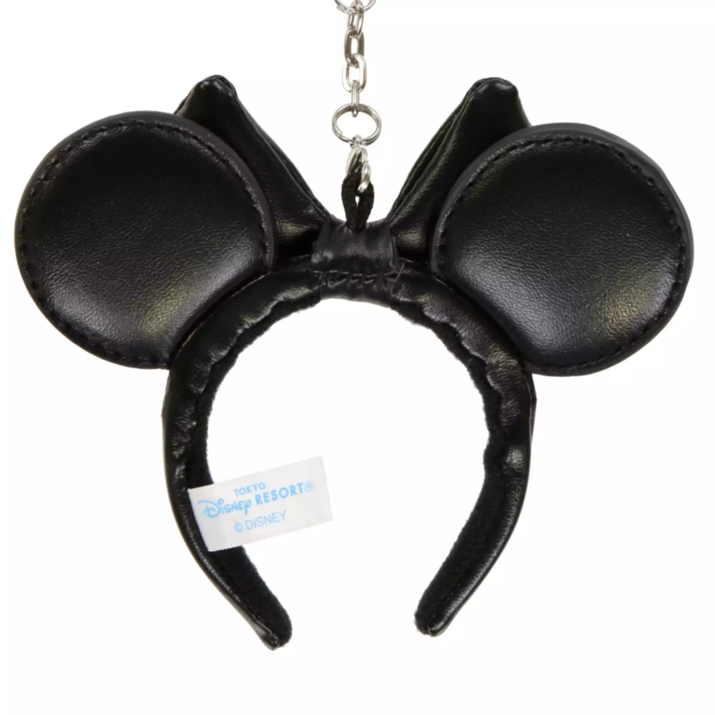 "Pre-Order" TDR - Minnie Mouse Ears Headband Keychain - Black Studs Leather