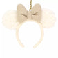 "Pre-Order" TDR - Minnie Mouse Ears Headband Keychain - White Fluffy