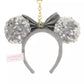 "Pre-Order" TDR - Minnie Mouse Ears Headband Keychain - Sequin Silver