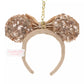 "Pre-Order" TDR - Minnie Mouse Ears Headband Keychain - Sequin Champagne Gold