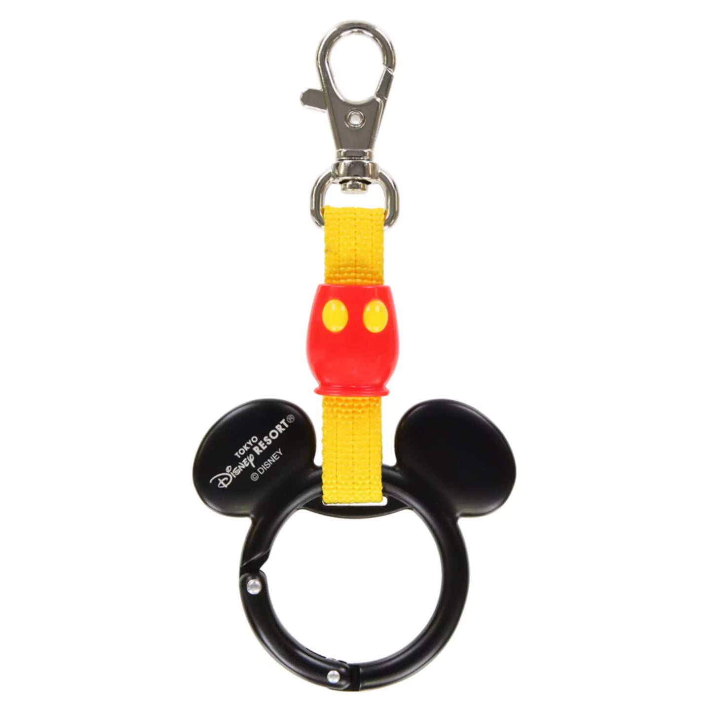 TDR - Mickey Mouse Carabiner Strap Keychain 12cm, Tokyo Disney Resort line【Ready Stock】