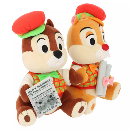 "Pre-Order" TDR - Chip and Dale Plush Toys, HAPPY BIRTHDAY CHIP N DALE 2026