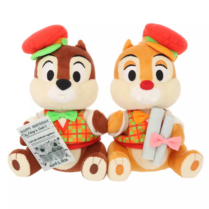 "Pre-Order" TDR - Chip and Dale Plush Toys, HAPPY BIRTHDAY CHIP N DALE 2026
