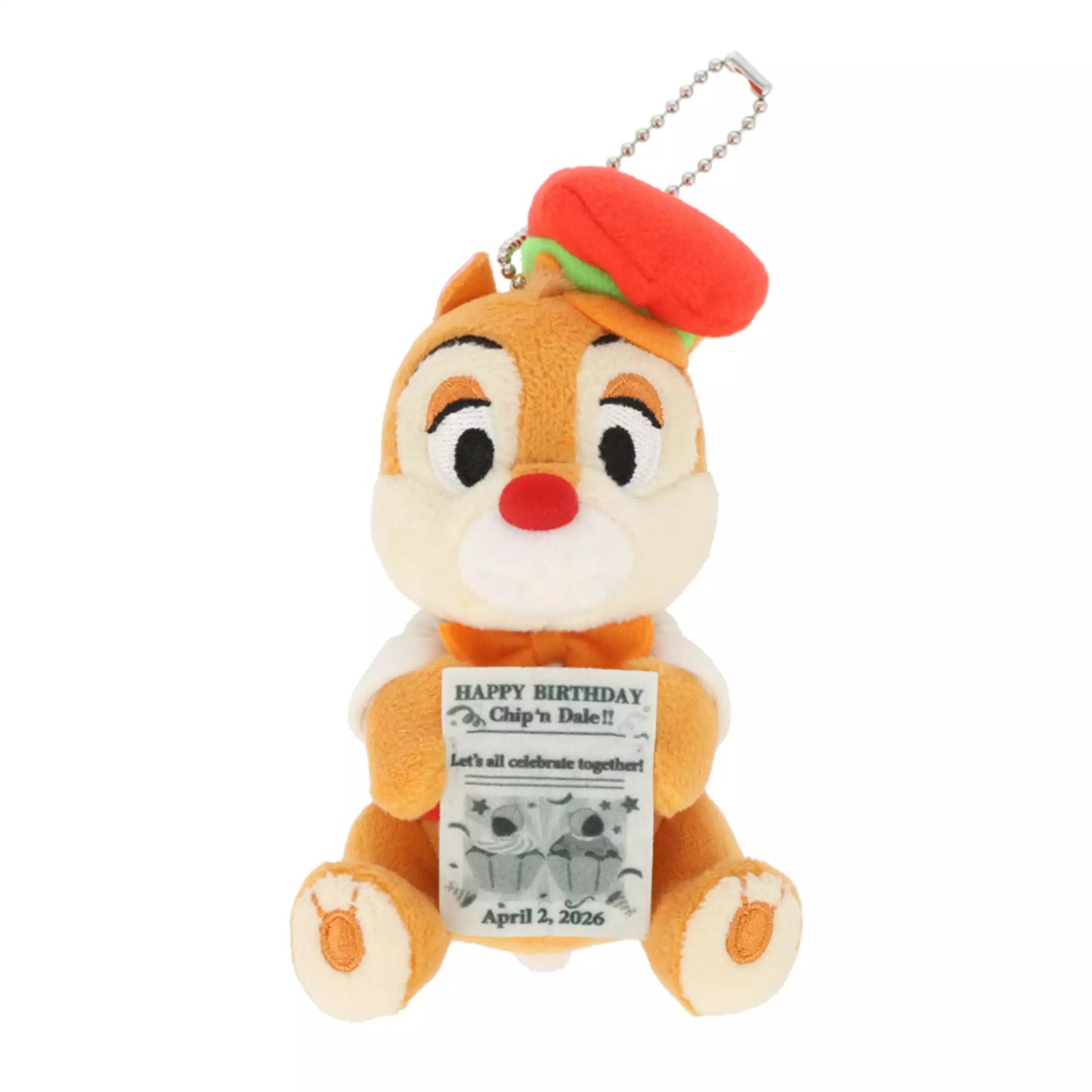 "Pre-Order" TDR - Dale Plush Bag Keychain, HAPPY BIRTHDAY CHIP N DALE 2026