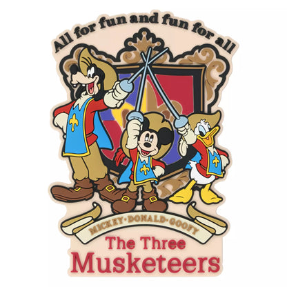 "Pre-Order" TDR - Mickey, Donald, Goofy Decoration Magnet, The Three Musketeers 2026