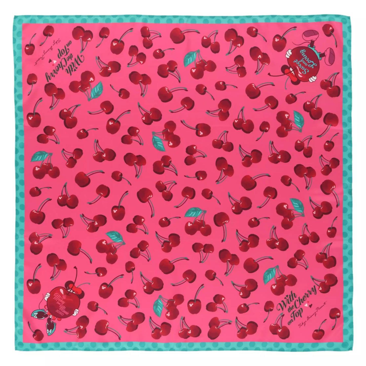 "Pre-Order" TDR - Mickey & Minnie Scarf, WITH THE CHERRY ON TOP 2026