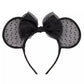 TDR - Minnie Ears Headband - Black Polka Dot Lace【Ready Stock】