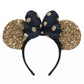 "Pre-Order"  TDR - Minnie Ears Headband - Gold Sequin x Polka Dot