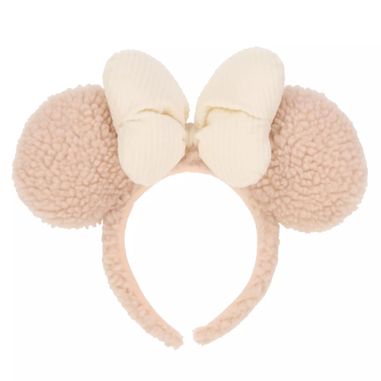 "Pre-Order" TDR - Minnie Pinkish Brown Fluffy Ears Headband (2023 Fluffy)