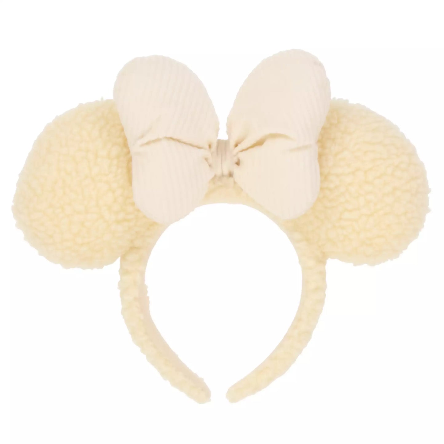 "Pre-Order" TDR - Minnie Off White Fluffy Ears Headband (2023 Fluffy)