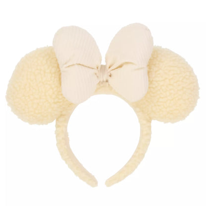 "Pre-Order" TDR - Minnie Off White Fluffy Ears Headband