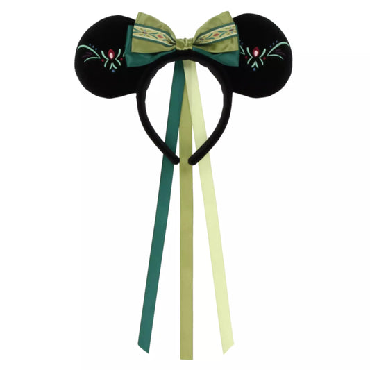 "Pre-Order" TDR - Fantasy Springs Anna and Elsa's Frozen Journey Collection Ears Headband with Green Ribbon