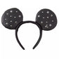 "Pre-Order" TDR - Mickey Mouse Ears Headband - Black Studs Leather