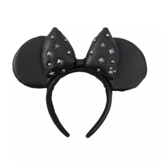 "Pre-Order" TDR - Minnie Ears Headband - Black Studs Leather