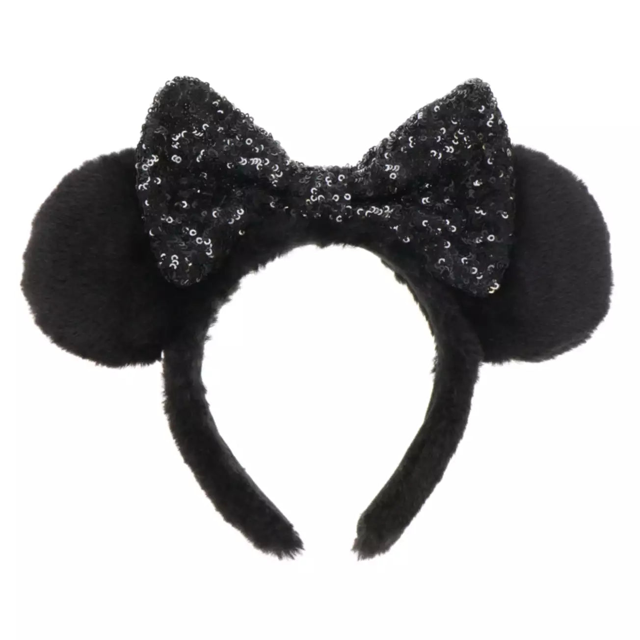 "Pre-Order" TDR - Minnie Fluffy Black Sequin Ears Headband