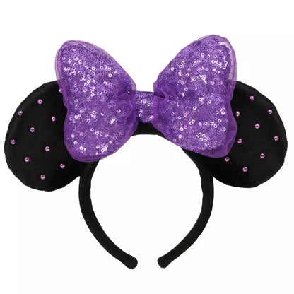 "Pre-Order"  TDR -  Minnie Mouse Ears Headband - 2024 Sequins Purple Halloween