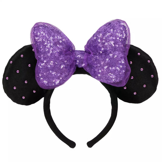 "Pre-Order"  TDR -  Minnie Mouse Ears Headband - 2024 Sequins Purple Halloween