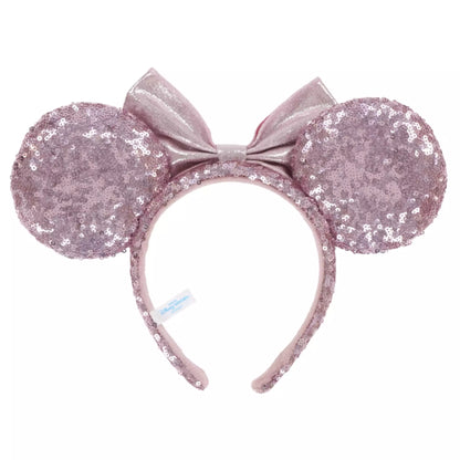 "Pre-Order" TDR - Minnie Pink Heart Embroidered Sequin Ears Headband
