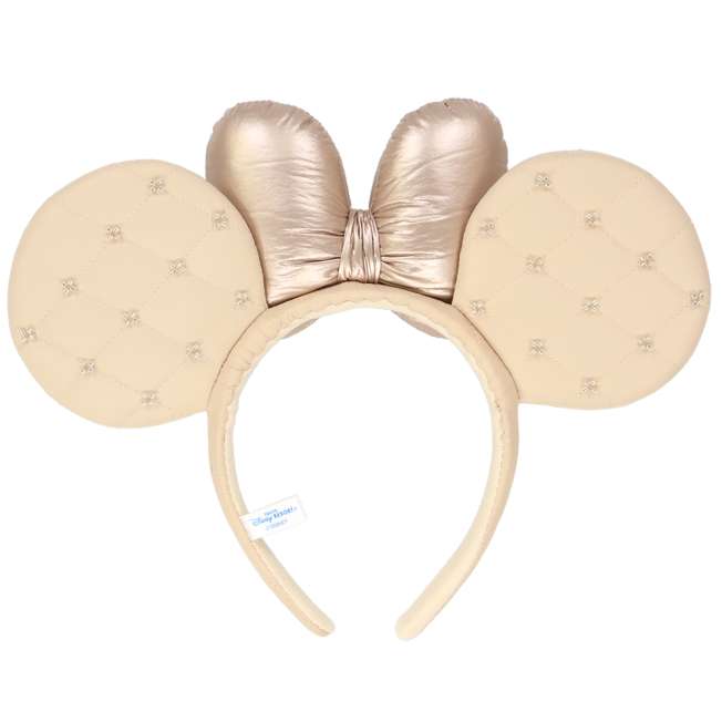 "Pre-Order" TDR - Large Beige Ribbon Minnie Ears Headband