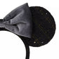 "Pre-Order" TDR - Big Gray Ribbon Black Minnie Ears Headband