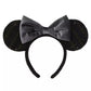 "Pre-Order" TDR - Big Gray Ribbon Black Minnie Ears Headband