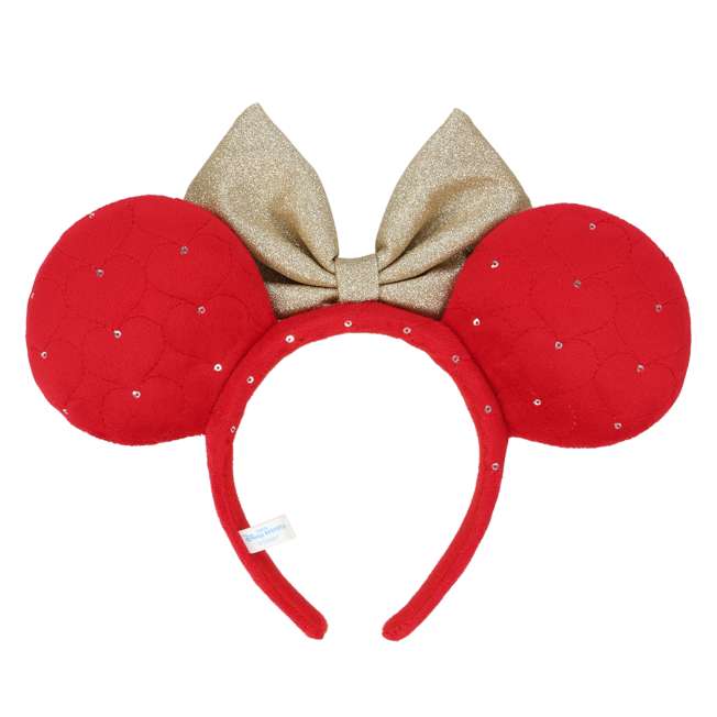 "Pre-Order" TDR - Big Glod Ribbon in Red Ear Minnie Ears Headband