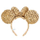 "Pre-Order" TDR - Minnie Ears Headband - Gold Sparkling Sequins, Three-Dimensional Ribbon