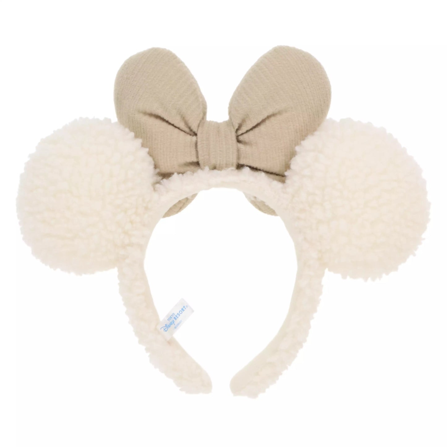 TDR - Minnie White Fluffy Ears Headband【Ready Stock】