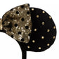 "Pre-Order" TDR - Gold Pearl Black Minnie Ears Headband - Gold Sequin Bow x Black Dot