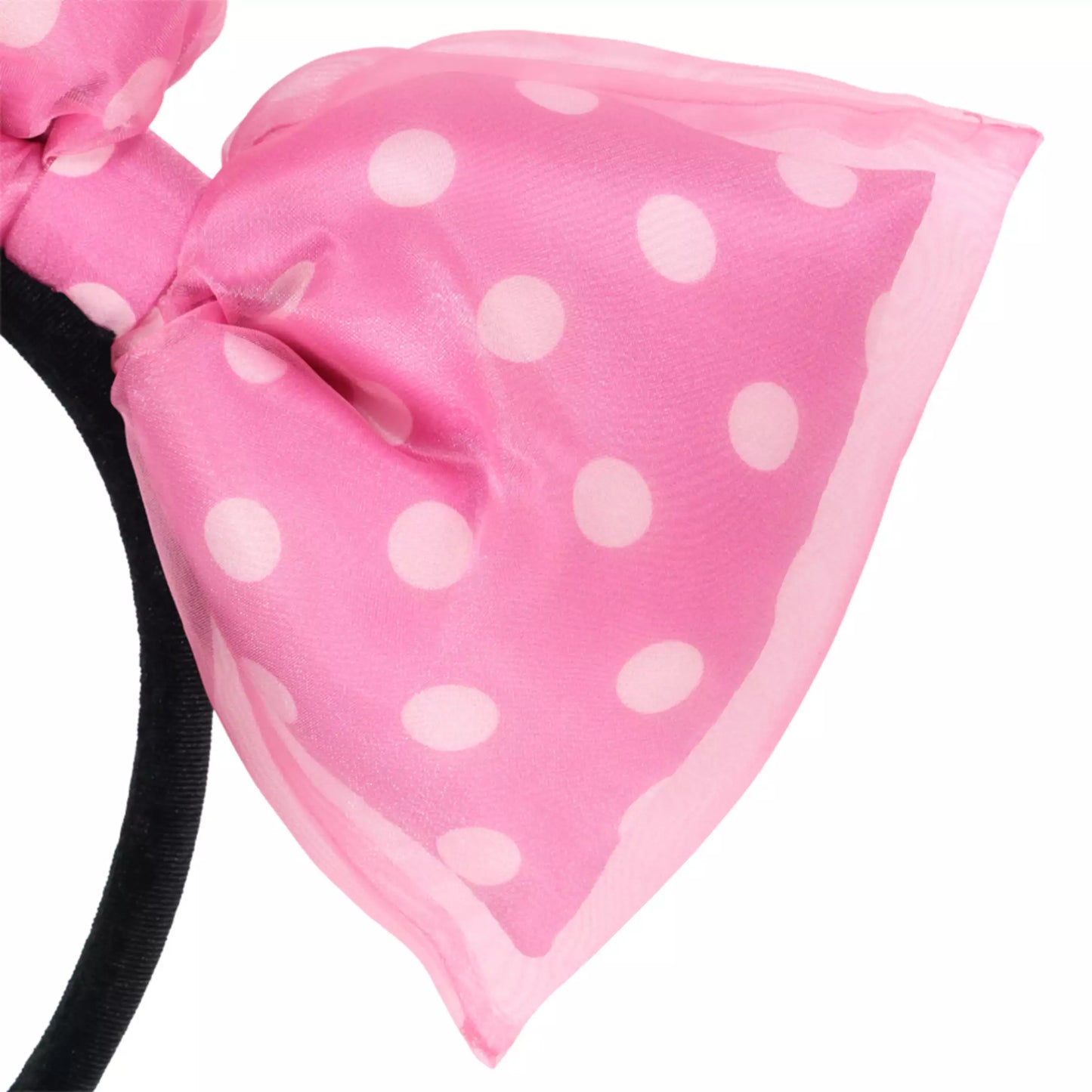 "Pre-Order" TDR - Large Pink Ribbon Polka Dots Minnie Headband