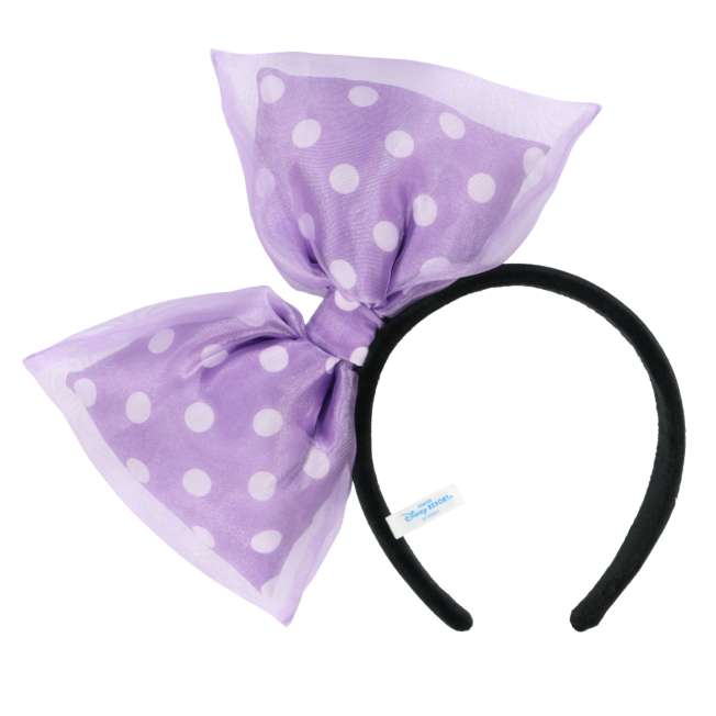 "Pre-Order" TDR - Large Purple Ribbon Polka Dots Minnie Headband