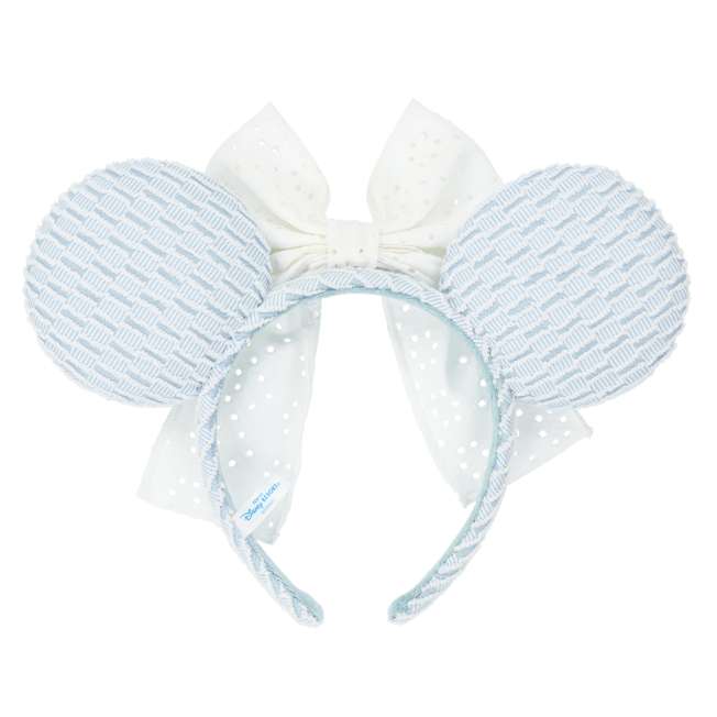 "Pre-Order" TDR - Baby Blue with Lace Bow Minnie Ears Headband