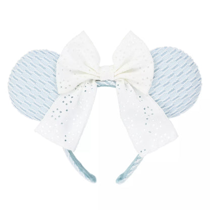 "Pre-Order" TDR - Baby Blue with Lace Bow Minnie Ears Headband