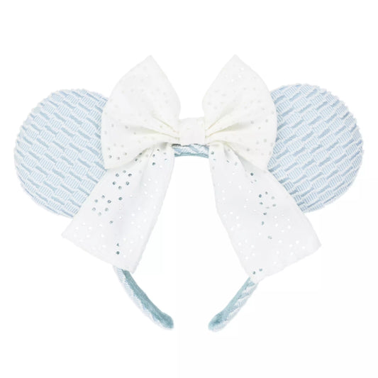 "Pre-Order" TDR - Baby Blue with Lace Bow Minnie Ears Headband